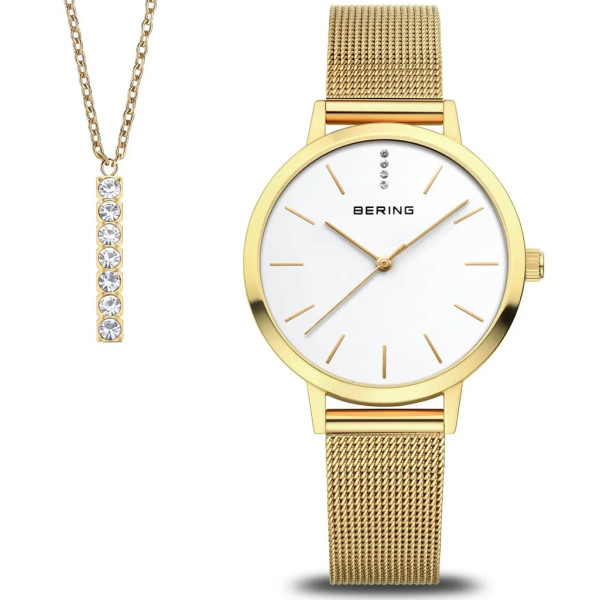 Dámske hodinky_Bering 13434-334-GWP set hodinky + náhrdelník_Dom hodín MAX