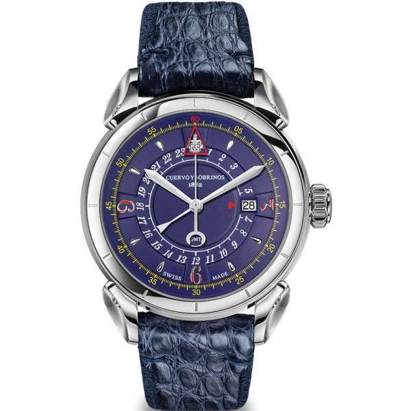 Cuervo y Sobrinos Vuelo GMT Black 3204.1BGMT